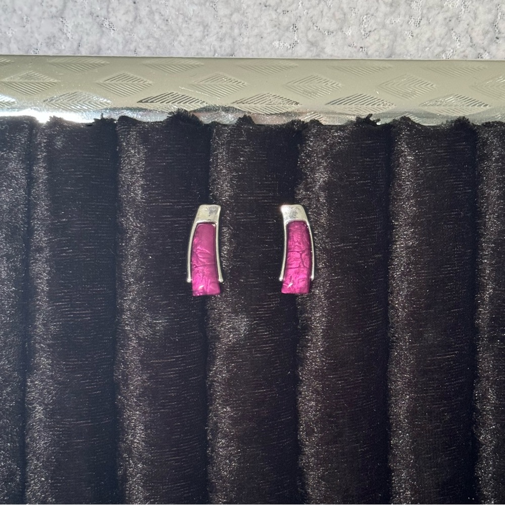 Silver and Pink Earrings!